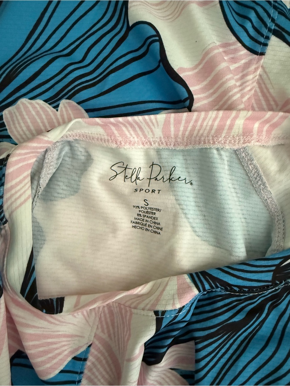 Stella Parker Sport Short Sleeve Floral Athletic Active Top NWT Size S - Picture 4 of 5